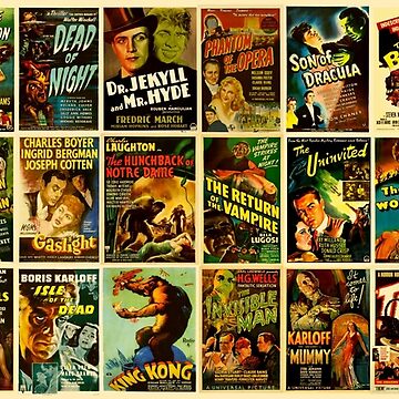 Vintage Classic Horror Monster Movie Posters Throw Blanket For Sale By Goodbai Redbubble