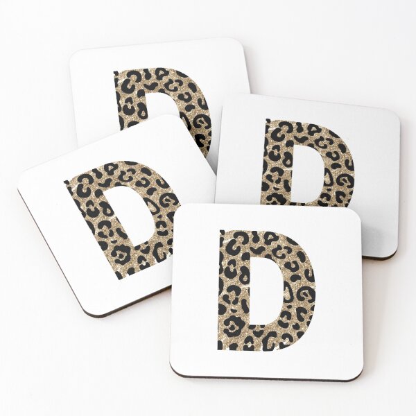 Item preview, Letter D Initial - Metallic Gold Glitter Animal Print designed and sold by brookemiller801.