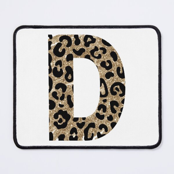 Item preview, Letter D Initial - Metallic Gold Glitter Animal Print designed and sold by brookemiller801.