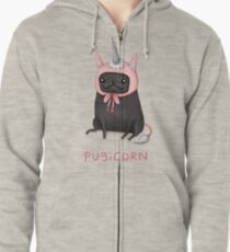 Pugicorn Zipped Hoodie