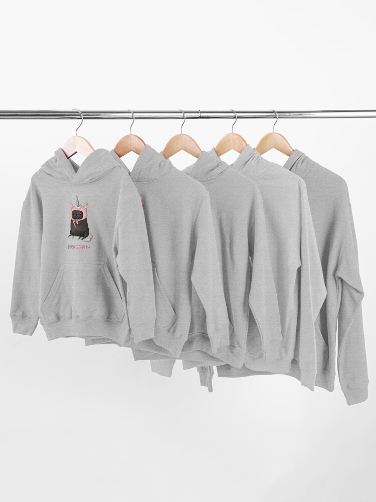 Alternate view of Pugicorn Kids Pullover Hoodie