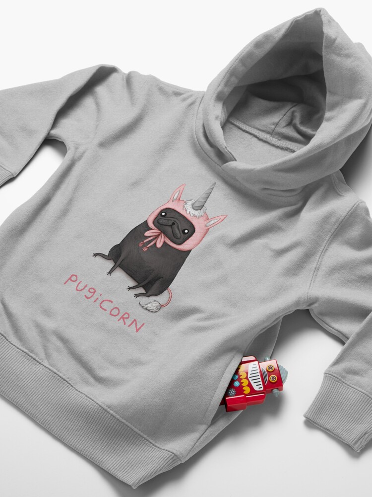 Alternate view of Pugicorn Toddler Pullover Hoodie