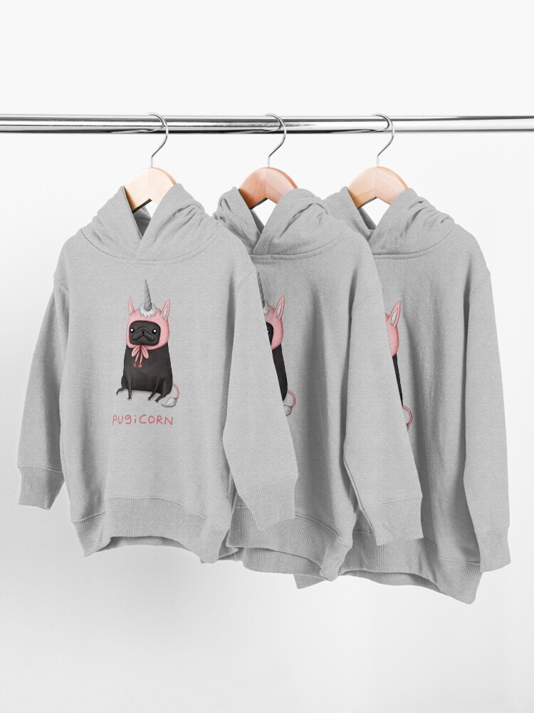 Alternate view of Pugicorn Toddler Pullover Hoodie