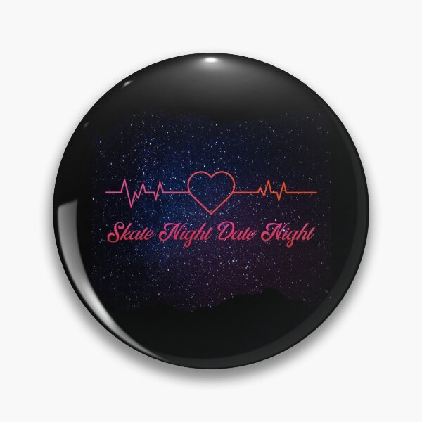 Item preview, Skate Night Date Night heartbeat style designed and sold by SkateGalaxy.