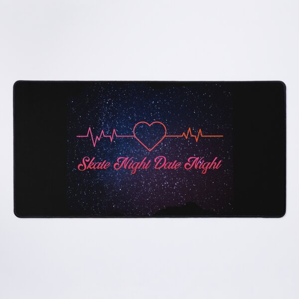 Item preview, Skate Night Date Night heartbeat style designed and sold by SkateGalaxy.