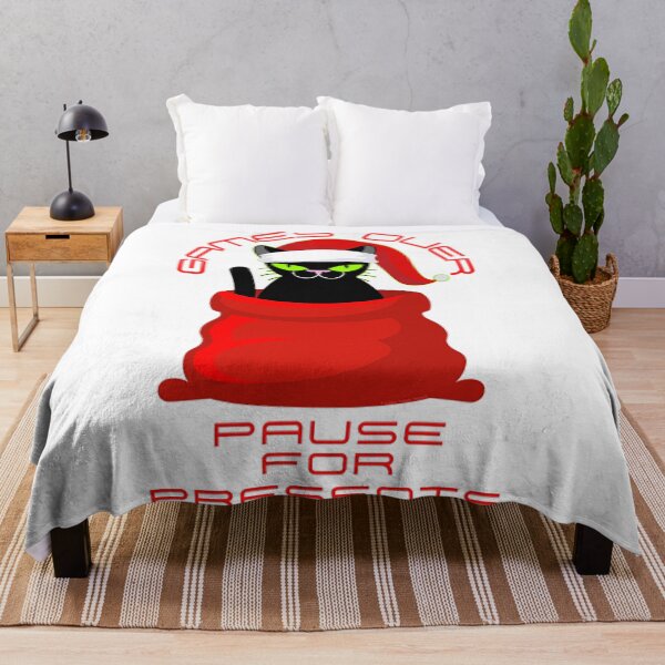 Item preview, Gamers Cat GAME OVER PAUSE FOR PRESENTS Gaming Christmas  designed and sold by KKewemi888.