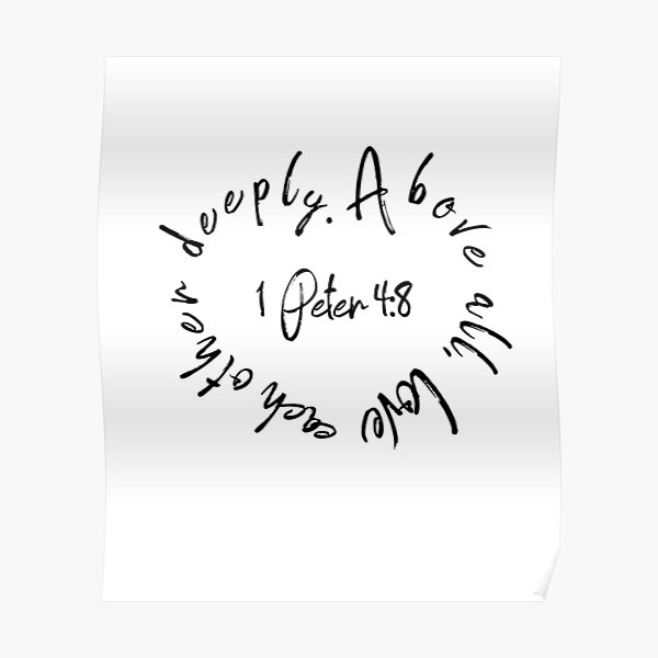 Poster 1 Jean 1 5 Citation De La Bible Cœur De L Amour Par Ourlordslove Redbubble