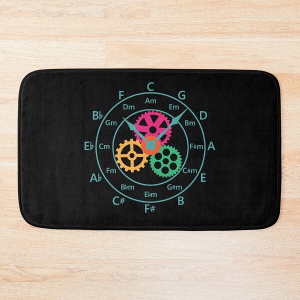 Item preview, Circle of Fifths Mechanical Clock Style Teal Blue designed and sold by nightsworthy.