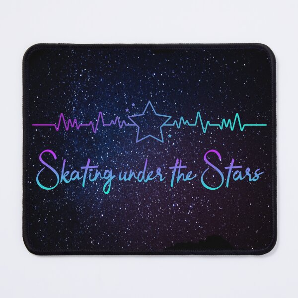 Item preview, Skating under the Stars heartbeat style designed and sold by SkateGalaxy.