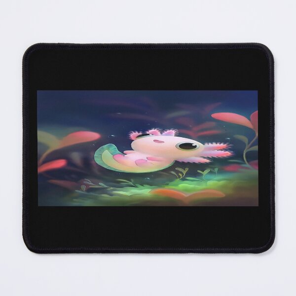 Item preview, Axolotl Smiling Mouse Pad designed and sold by MyArtYourWorld.