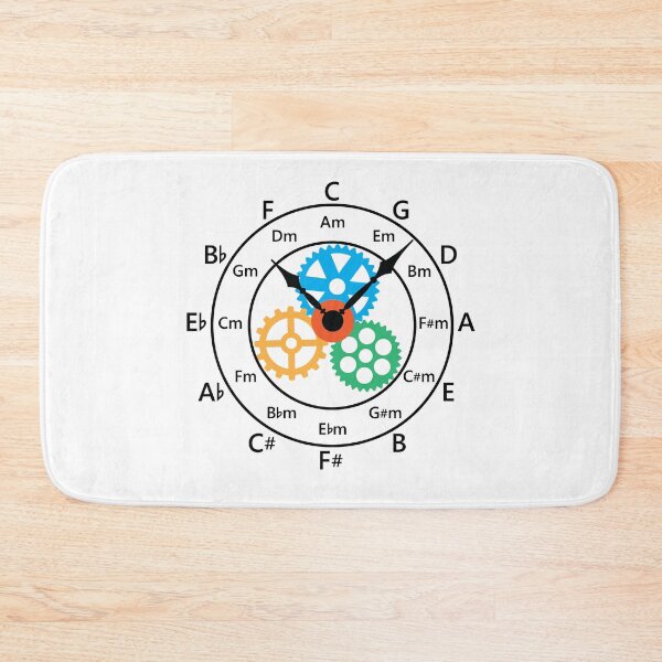 Item preview, Circle of Fifths Mechanical Clock Style Light Theme designed and sold by nightsworthy.