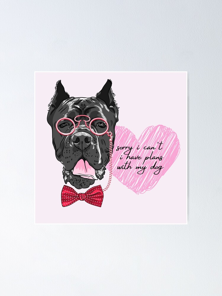 "Black Cane Corso with quote " Poster for Sale by LiloPaul Redbubble