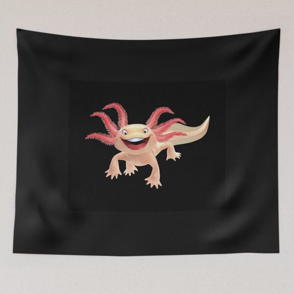 Item preview, AXOLOTL SMILING TRENDY Throw Blanket designed and sold by MyArtYourWorld.