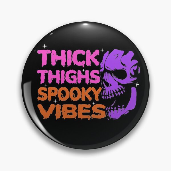 Item preview, thick thighs and spooky vibes Halloween witchy goth skull   designed and sold by Majesticoo.