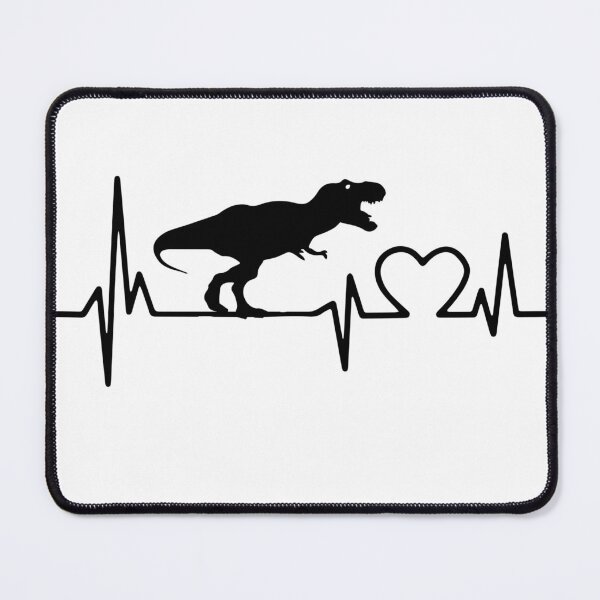 Item preview, DINOSAUR HEARTBEAT BLACK designed and sold by bestteez.