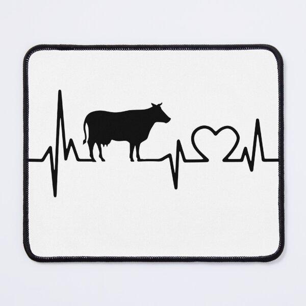 Item preview, COW HEARTBEAT BLACK designed and sold by bestteez.