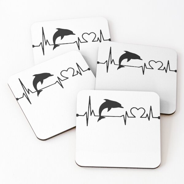 Item preview, DOLPHIN HEARTBEAT BLACK designed and sold by bestteez.