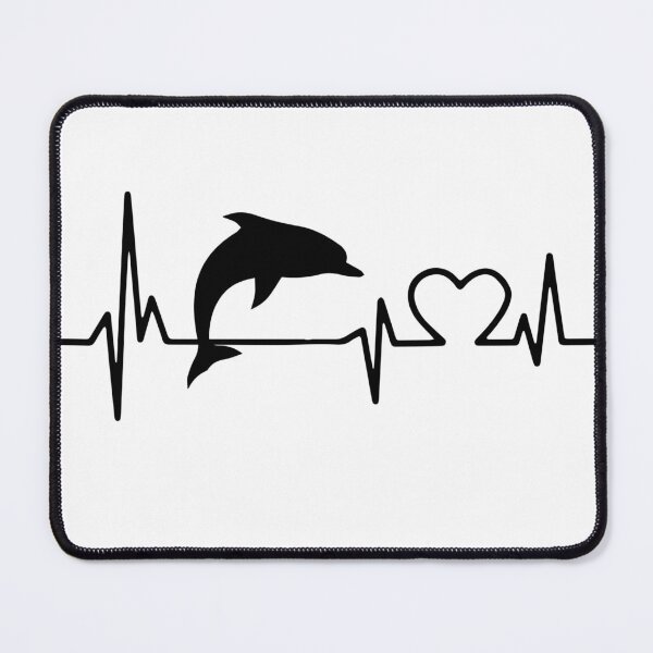 Item preview, DOLPHIN HEARTBEAT BLACK designed and sold by bestteez.
