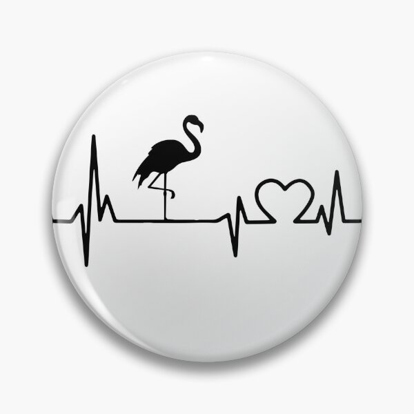 Item preview, FLAMINGO HEARTBEAT BLACK designed and sold by bestteez.