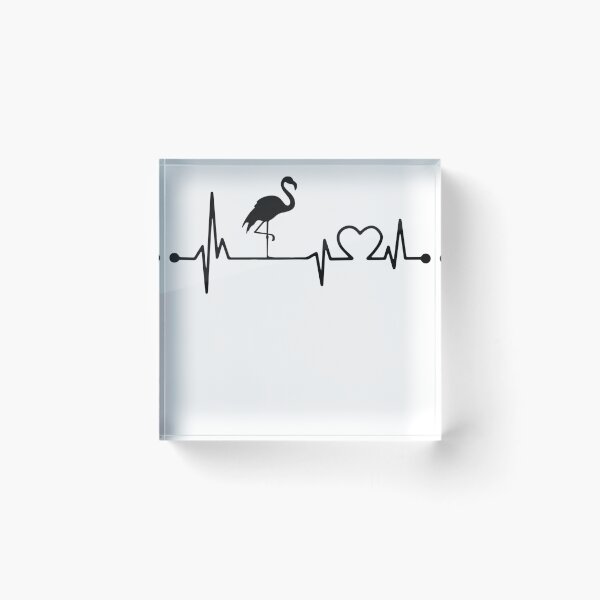 Item preview, FLAMINGO HEARTBEAT BLACK designed and sold by bestteez.
