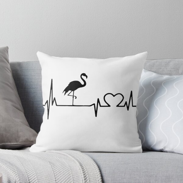 Item preview, FLAMINGO HEARTBEAT BLACK designed and sold by bestteez.