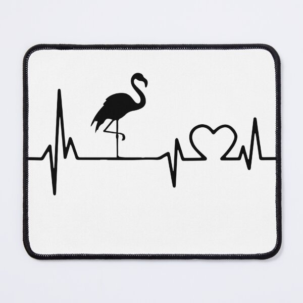 Item preview, FLAMINGO HEARTBEAT BLACK designed and sold by bestteez.