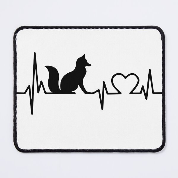 Item preview, FOX HEARTBEAT BLACK designed and sold by bestteez.