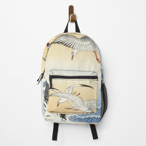 Item preview, Five seagulls above turbulent sea (1900 - 1930) by Ohara Koson designed and sold by CristalleLisa.