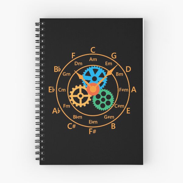 Item preview, Circle of Fifths Mechanical Clock Style Warm Orange designed and sold by nightsworthy.
