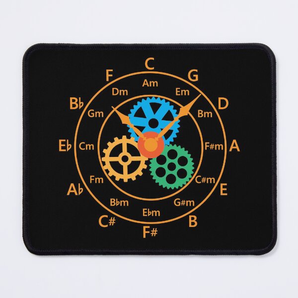 Item preview, Circle of Fifths Mechanical Clock Style Warm Orange designed and sold by nightsworthy.