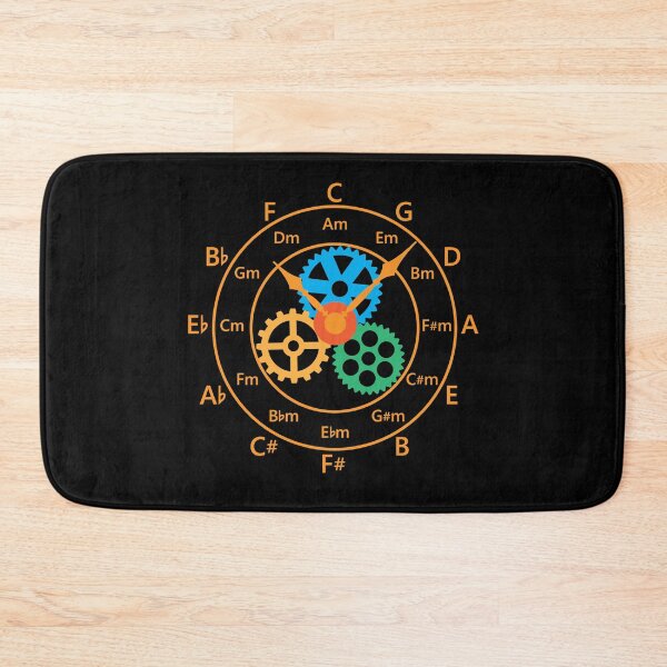 Item preview, Circle of Fifths Mechanical Clock Style Warm Orange designed and sold by nightsworthy.