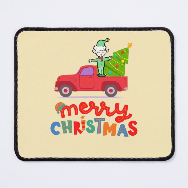 Item preview, Christmas Elf Riding Monster Truck designed and sold by BhavyaBathla.