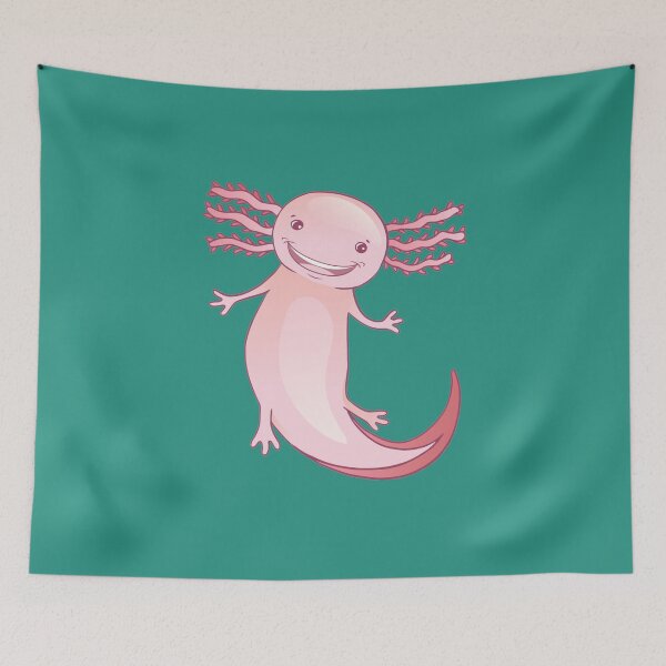 Item preview, Cute Axolotl Smiling  designed and sold by MyArtYourWorld.