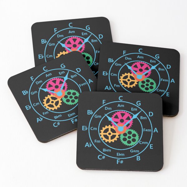 Item preview, Circle of Fifths Mechanical Clock Style Cool Blue designed and sold by nightsworthy.