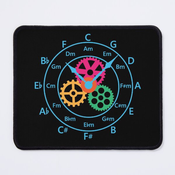 Item preview, Circle of Fifths Mechanical Clock Style Cool Blue designed and sold by nightsworthy.