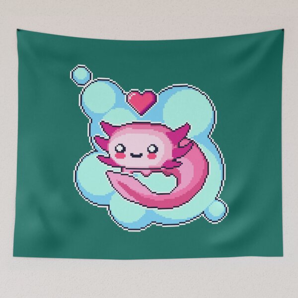 Item preview, Cute smiling Axolotl  designed and sold by MyArtYourWorld.