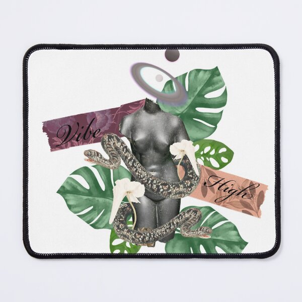 Item preview, Vibe high Greek  stone and nature with snakes and trippy flower 2 matte gray  designed and sold by VantaTheArtist.