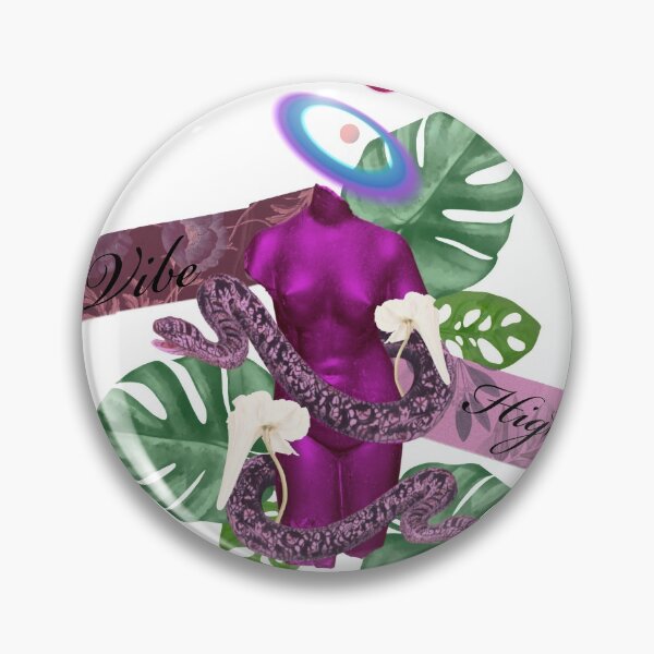 Item preview, Vibe high Greek  stone and nature with snakes and trippy flower 3 purple designed and sold by VantaTheArtist.