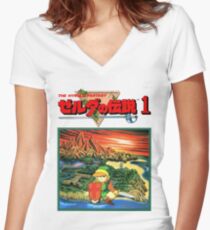 Legend of Zelda - Japanese Cover Women's Fitted V-Neck T-Shirt