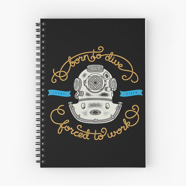 Item preview, Born to dive forced to work designed and sold by PODapparel.