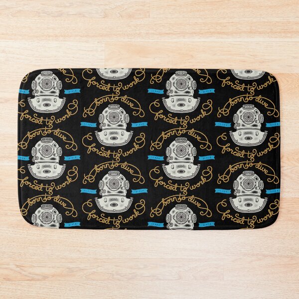 Item preview, Born to dive forced to work designed and sold by PODapparel.