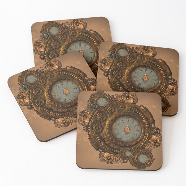 Item preview, Golden clockwork with flowers designed and sold by nicky2342.