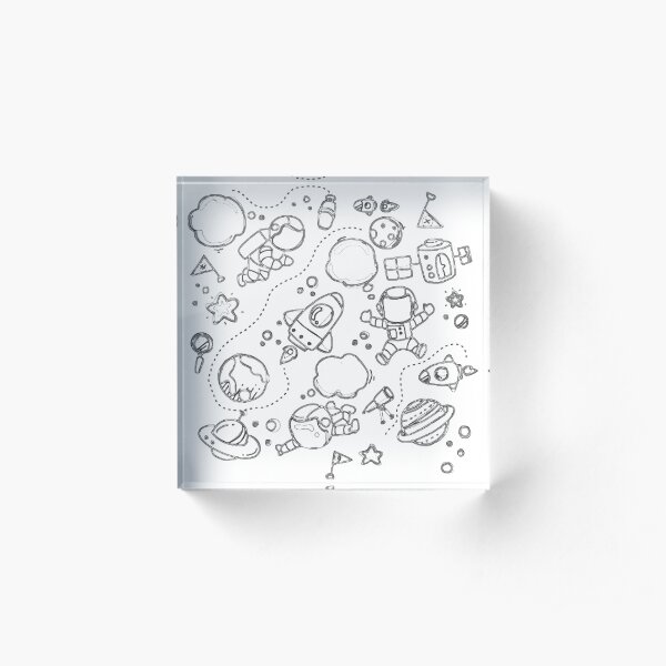 Space Travel Classic T-Shirt Acrylic Block