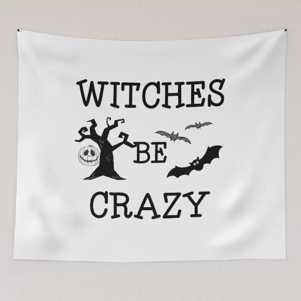 Item preview, Womens Witches Be Crazy Party Halloween Gift - Flying Bats and Pumpkin designed and sold by DKA-2ndBoy.