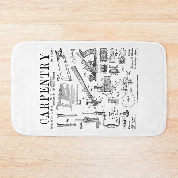Item preview, Carpentry Carpenter Tools Handyman Vintage Patent Print designed and sold by GrandeDuc.