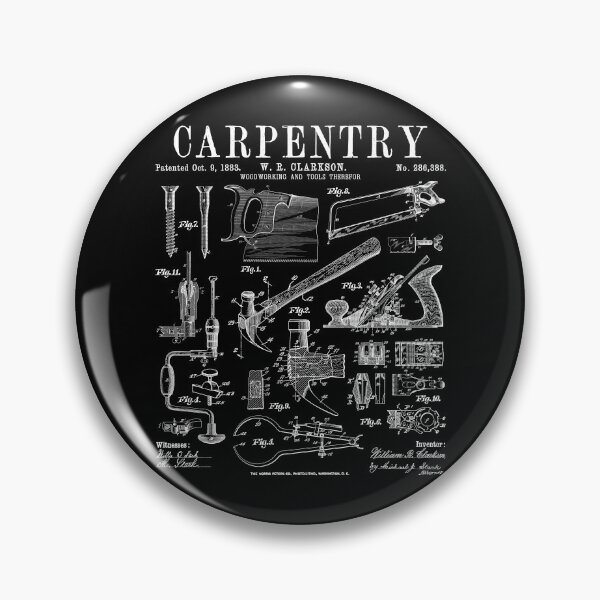 Item preview, Carpentry Carpenter Tools Handyman Vintage Patent Print designed and sold by GrandeDuc.