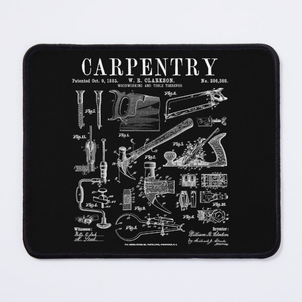 Item preview, Carpentry Carpenter Tools Handyman Vintage Patent Print designed and sold by GrandeDuc.