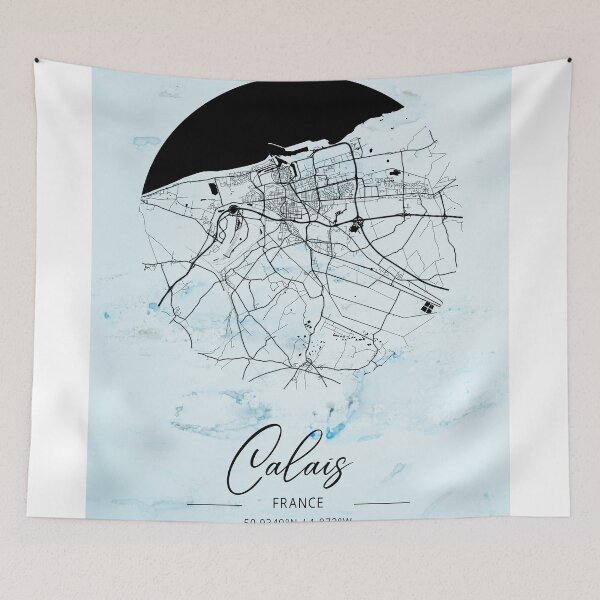 Item preview, Calais - France Alpha Watercolor Map designed and sold by WatercolorMap.