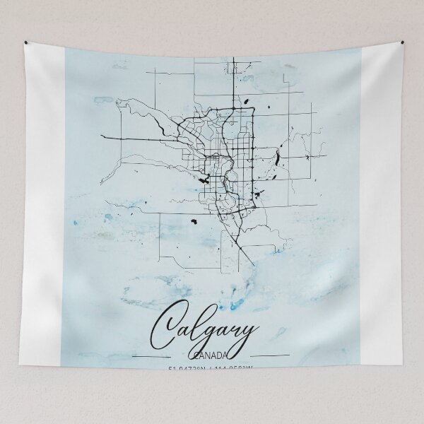 Item preview, Calgary - Canada Alpha Watercolor Map designed and sold by WatercolorMap.