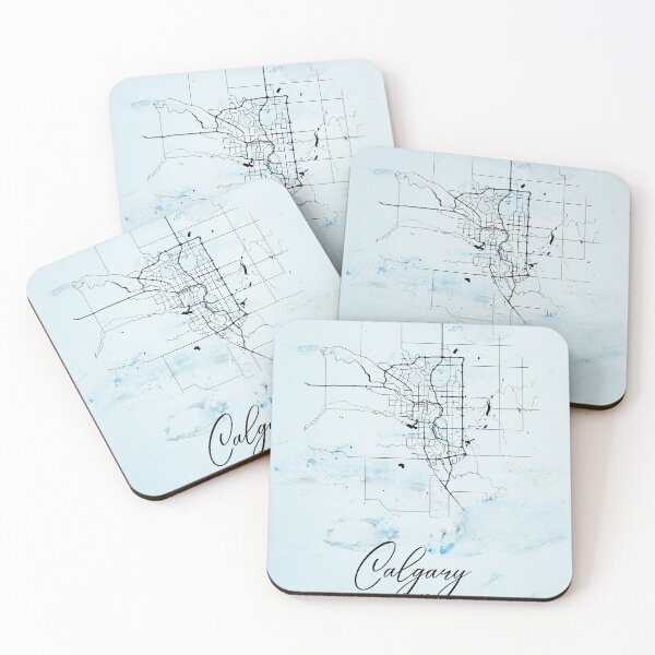 Item preview, Calgary - Canada Alpha Watercolor Map designed and sold by WatercolorMap.